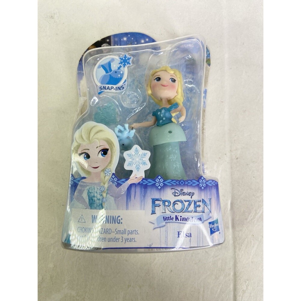 Hasbro Disney Frozen Little Kingdom Elsa Figure with Snap ins Ice Dress Snowgie